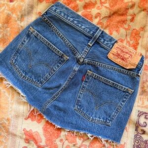 Repurposed 501 Levi’s Denim Mini Skirt